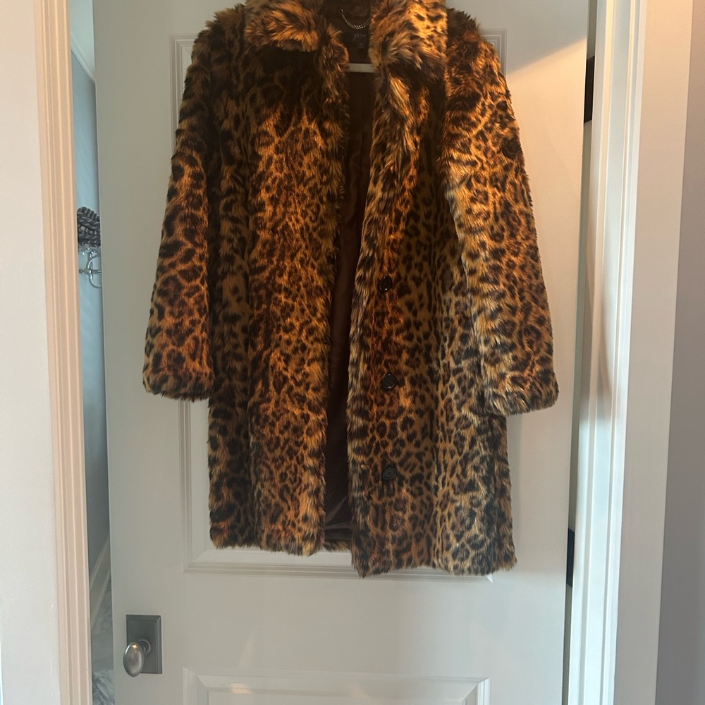 Stunning JCrew Animal Print Fur Coat